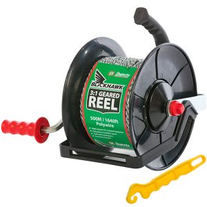 3:1 Black Hawk Geared Reel with 500m of Polywire
